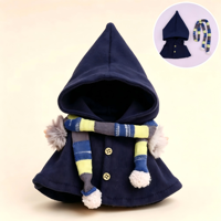 Vêtements de poupée, cape de sorcière multicolore avec écharpe, en coton et polyester, accessoires de mini-jouets de haute qualité