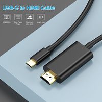 Cable USB-C a HDMI 4K30Hz al por mayor de fábrica, blindado con lámina chapada en oro de alta velocidad para laptop, TV, HDTV, proyector, MacBook