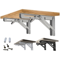 SSR Quincaillerie de Meuble en Gros, Support d'Angle en L Flottant en Acier Inoxydable Sur Mesure, Équerres Murales Pliantes pour Étagère