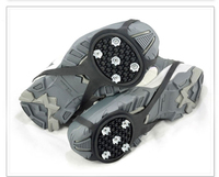 Crampons de Traction de glace antidérapants Crampons de Traction de marche Poignées de neige de glace durables pour chaussures Botte avec 8 crampons en acier Crampons