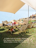 Table rectangulaire pliante moderne en métal, mobilier d'extérieur portable, imperméable, facile à assembler, pour pique-nique, camping, jardin
