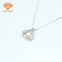 Prix de la pierre de moissanite par carat, bijoux en moissanite, pendentif serti à griffes