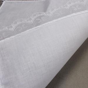 Petit mouchoir blanc uni en pur coton avec dentelle, pour travaux manuels DIY et graffitis - Product Image 2