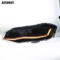 Ensemble de projecteurs de phares LED JUSHUN pour Volkswagen POLO 2019-2024, nouveaux phares avant, couleur 6000k, double lentille, accessoires de voiture