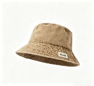 Sombrero de Lona INJAE Unisex, Color Sólido, Casual, Primavera/Verano, con Logotipo en la Borde, para Adultos - Product Image 4