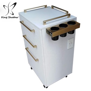 Kingshadow Barber Nail Equipment Salon Trolley Cart Tool Trolley Storage Cabinet