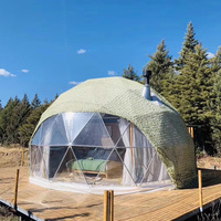 Tente dôme de luxe transparente en PVC imperméable pour hôtel, isolation 4 saisons, tente dôme de resort