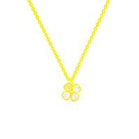 Collier tendance en acier inoxydable torsadé avec pendentif cœur romantique et trèfle à quatre feuilles en zircon pour femme – Accessoire quotidien