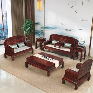 Meuble en bois de style Ming en acajou à feuilles larges, nouveau mobilier chinois multifonctionnel, style national simple, mobilier africain en bois. - Product Image 3