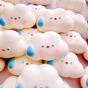 Most Popular PU Foam Cartoon Sweaty Cloud Shaped Venting Slow Rising Stress Reliever Squeeze Promotional Toy for <b>Kids</b> Adults - Product Image 1