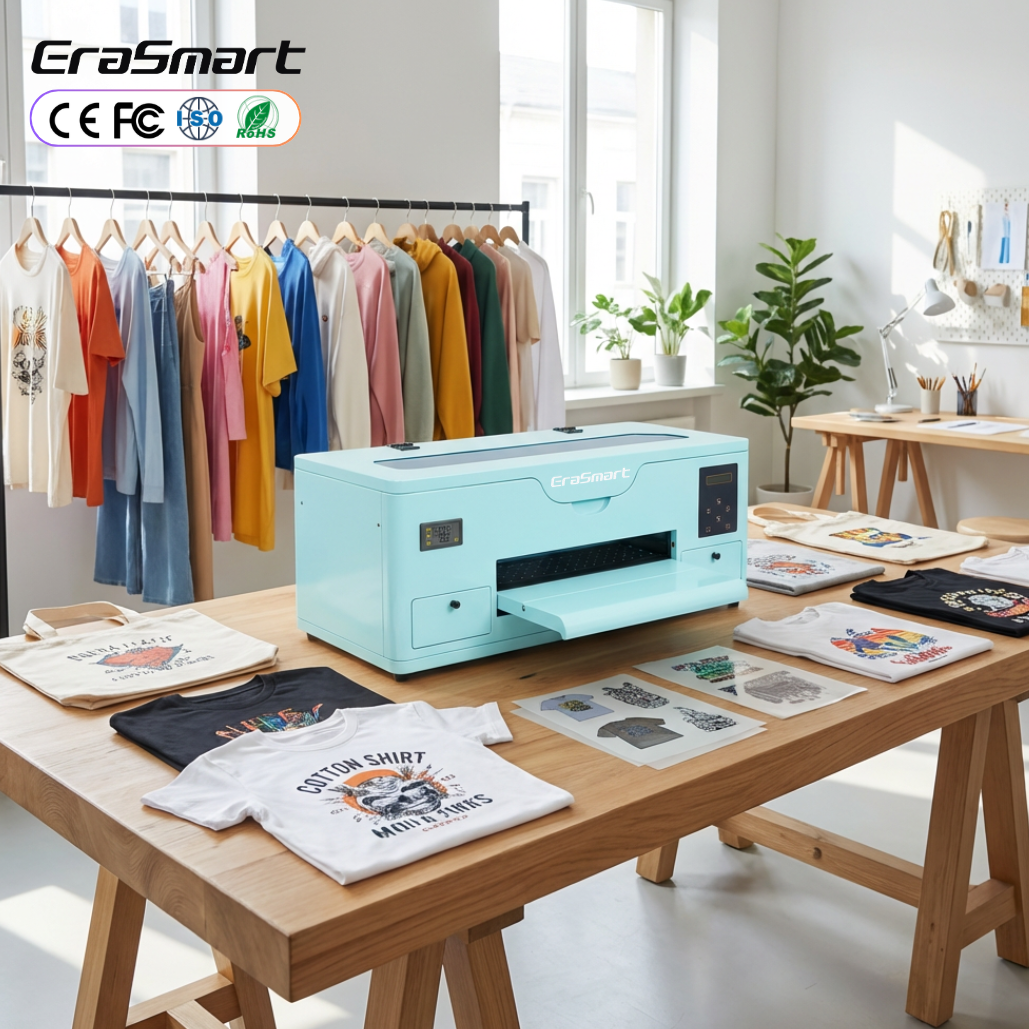 EraSmart New Hot Selling A3 DTF Printing Machine Full-Automatic for Custom Apparel Direct Film Heat Transfer Printer Cotton