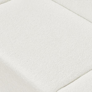 L-Shaped Curved Contemporary Sectional <b>Sofa</b> Set in Beige Plush 4-Seater Modular Design & Premium Boucl Upholstery - Product Image 3