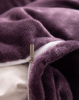 Couette d'hiver douce en velours 100% polyester, ensemble de literie 4 pièces pour lit double, taille king