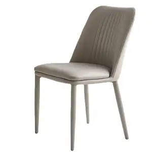Entirely Eco Faux Leather Upholstered Accent Quilted Details Padded Curved Backrest Modern Dining Chairs for Dining Table