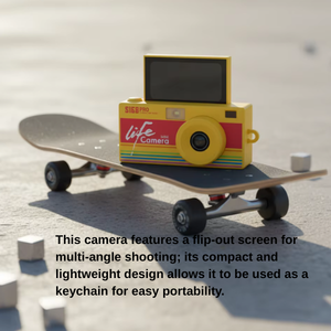 2K 2026 Support OEM disponible S168pro 180 °   Mini caméra à écran rabattable, design porte-clés, adaptée aux jeunes. - Product Image 4