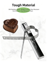 Moule à gâteau en forme de cœur réglable en acier inoxydable, outil de pâtisserie