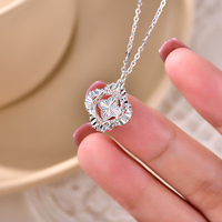 Collier tendance en argent fin 999 irisé, trèfle à quatre feuilles, ras-de-cou délicat pour femme, cadeau de fiançailles, de mariage et d'anniversaire