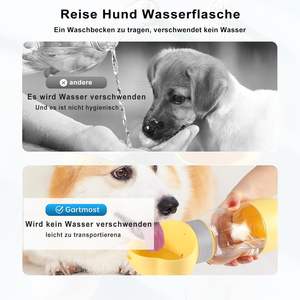 2 In 1 Pet Feeder Dispenser Outdoor Travel Tragbare Hunde katze Trinkschale Auslaufs ichere Welpen wasser flasche - Product Image 4