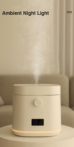 เครื่องทำความชื้นในอากาศร้อนด้วยไอน้ำร้อนแบบ <span class=keywords><strong>Wifi</strong></span> เครื่องทำความชื้นพร้อมถังเก็บน้ำสแตนเลสสำหรับบ้านบริสุทธิ์6L รู - Product Image 5