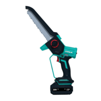 Mini tronçonneuse électrique portative à batterie lithium 450W 20V avec pompe de lubrification automatique