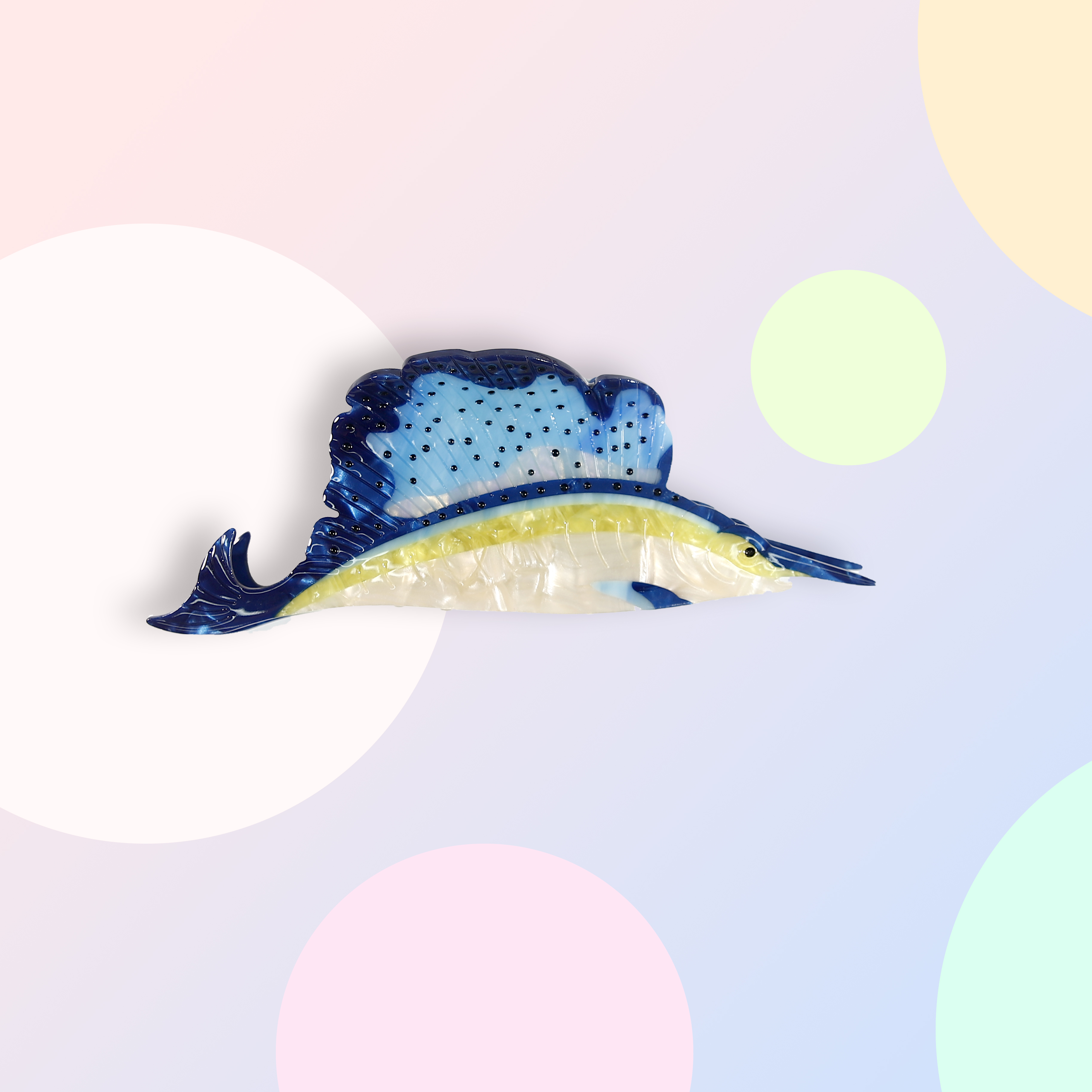 Custom Hair Accessories - Large Ocean Medium Betta Fish