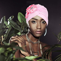 Turban et foulard pour femme, style ethnique indien, en polyester, orné de motifs floraux – Vente directe usine