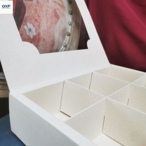 Boîte à glissière en papier kraft UV <span class=keywords><strong>de</strong></span> 2 mm, fabrication directe d'usine, plateau pour <span class=keywords><strong>pâtisserie</strong></span>, cadeau, cupcake, beignets, hot-dogs, emballage, séparateurs pour biscuits - Product Image 4