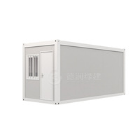 Conteneur maritime en bois de 20 pieds personnalisé et respirant, transformé en maison d'hôtes mobile, kiosque, salle d'activités, bureau, boutique, entrepôt ou cuisine
