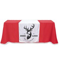Vierges de sublimation Chemin de table personnalisé en polyester avec logo d'entreprise Coureurs de nappe personnalisés pour événements professionnels de mariage