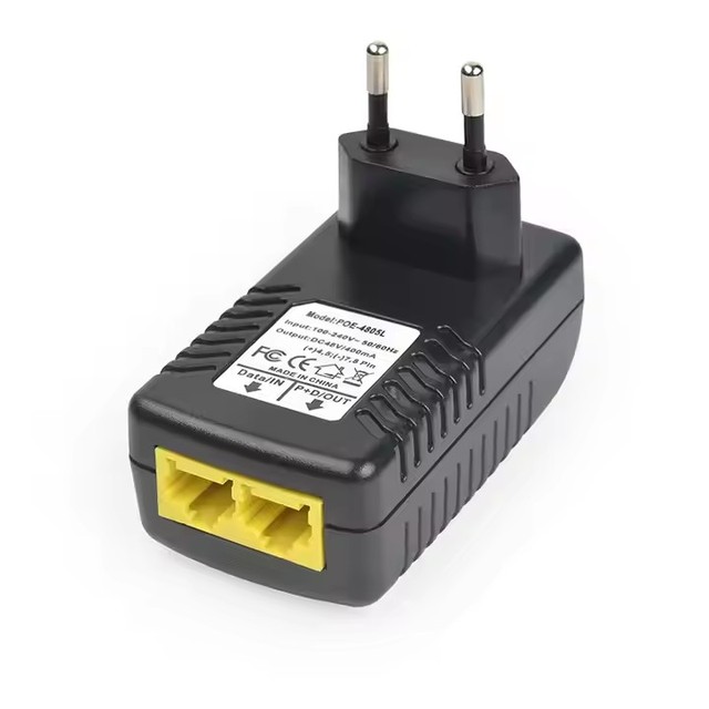 PoE4805 PoE Injector EU Standard Power Over Ethernet 10/100Mbps 48V 0.5A Passive PoE Injector