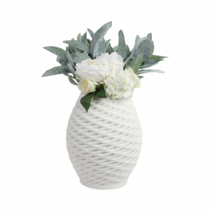 Vaso in porcellana testurizzata stampato in 3D, decorazione scultorea per soggiorno e camera da letto - Product Image 2