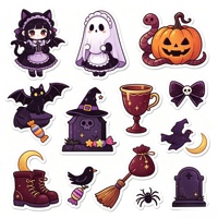 Autocollants personnalisés résistants aux UV, durables, en vinyle PVC imperméable, avec logo découpé, pour Halloween.