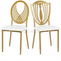 Chaises Chiavari en métal empilables dorées et blanches pour mariages, événements et banquets – Vente en gros