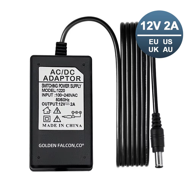AC DC Power Adapter 12V 3A 36W QC2.0 Switch Power Supply with EU Plug for Universal Use