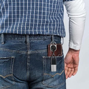 Zinc alloy round lighter case with carabiner strap, 2.0cm groove, belt <b>clip</b>, telescopic <b>buckle</b>, and easy-open <b>buckle</b>. In stock. - Product Image 4
