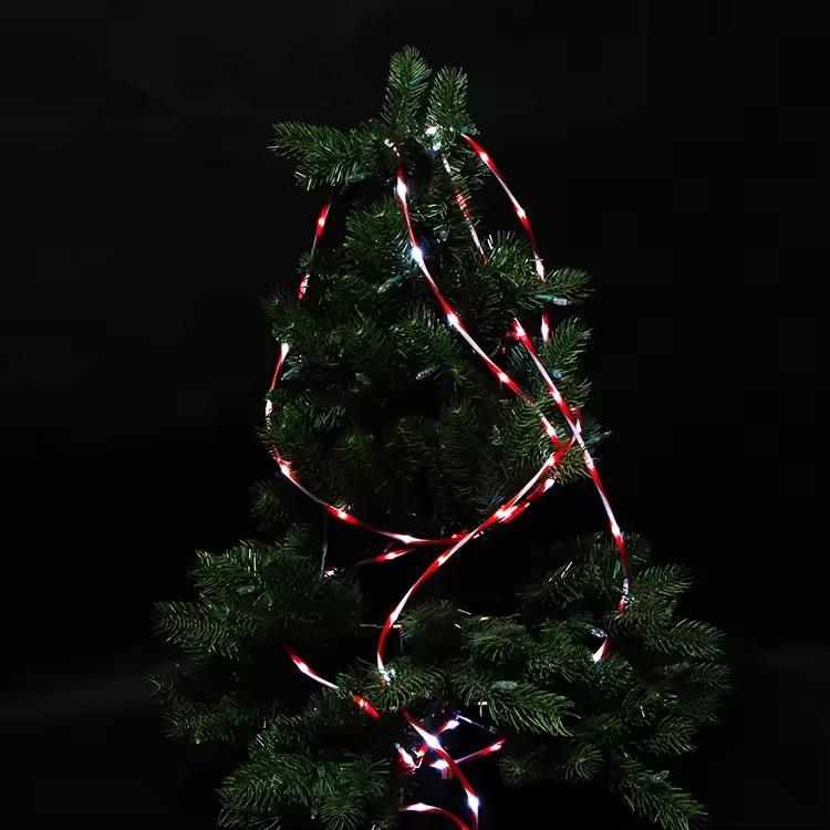 LED Rope Light Battery Operated Christmas Candy Cane Fairy Lights - Wang's World - Holiday Deco