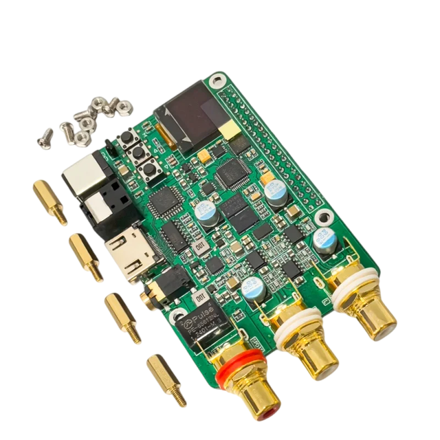 Raspberry Pi ES9038Q2m DAC Audio Decoder Board HIFI Coaxial Fiber I2S Analog 3B+4B 768K 32Bit DSD512