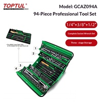 TOPTUL Taiwan - Ensemble d'outils professionnels de 94 pièces - Clés à douilles - Outils de réparation automobile - GCAZ094A - Emballage non inclus