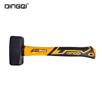 Marteau de fendage Dingqi type allemand 1000G, marteau de machiniste en plastique avec manche en fibre de verre pour burin