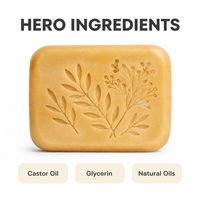 Savon Solide Artisanal à l'Huile de Ricin – Nettoyant Corporel Naturel Hydratant Visage et Corps
