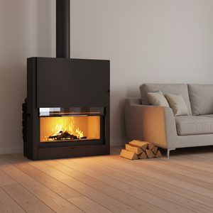 Estufa <span class=keywords><strong>de</strong></span> leña <span class=keywords><strong>de</strong></span> placa <span class=keywords><strong>de</strong></span> acero con inserto <span class=keywords><strong>de</strong></span> vidrio <span class=keywords><strong>para</strong></span> calefacción, moderna, <span class=keywords><strong>para</strong></span> interior y exterior, <span class=keywords><strong>para</strong></span> <span class=keywords><strong>pellets</strong></span> y leña - Product Image 1