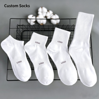 Chaussettes de sport unisexe en coton avec logo personnalisé, compression de la cheville, respirantes, jetables, anti-bactériennes, pour homme, collection automne