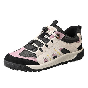 Autumn Unisex Breathable Genuine Leather Mesh Upper Casual Shoes Single-Leg Cut Soft-Sole <b>EVA</b> Insole Cross-Border Hiking Boots - Product Image 2