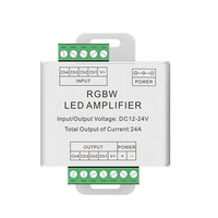Amplificateur de puissance LED AIPIN A08 12V 24V 24A RGBW PWM étanche 4 canaux avec boîtier en aluminium, répéteur de signal pour bandes LED