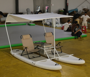 <span class=keywords><strong>Bateau</strong></span> à pagaies électrique gonflable <span class=keywords><strong>de</strong></span> luxe pour 2 à 4 personnes, en aluminium et PVC, avec auvent, planche <span class=keywords><strong>de</strong></span> SUP pour la pêche - Product Image 4