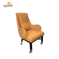 Chaises de casino de poker Chaises de luxe Chaises de machine à sous en cuir véritable avec base en bois