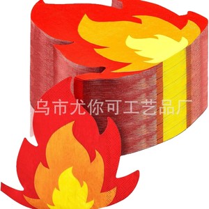 Serviettes en papier jetables sur le thème du feu, 20 pièces, fournitures de fête, décorations d'anniversaire pour enfants - Product Image 4