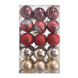 Boule de Noël suspendue WEIXI, motif flocon de neige européen, en plastique incassable, imprimée UV, petite taille, pour l'exportation - Product Image 1