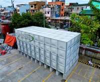 Réservoir d'eau pliable en fibre de verre de 200 000 litres, réservoir d'eau modulaire en FRP, réservoir d'eau carré en fibre de verre SMC