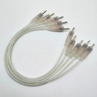 Câble audio patch LED transparent TPE personnalisé en gros, 3,5 mm TS vers 3,5 mm Mono, pour synthétiseur modulaire Eurorack